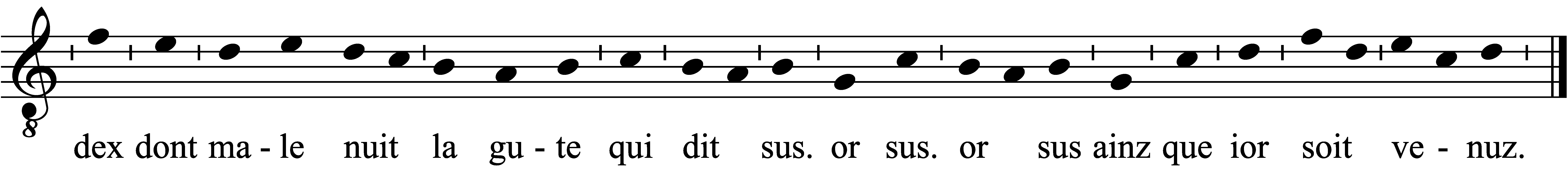Refrain musical notation